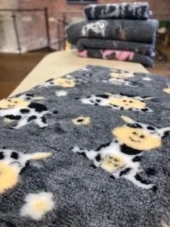 Cow pattern vet bedding