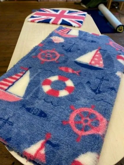 Nautical pattern vet bedding