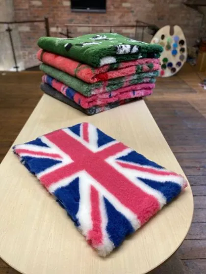 Union Jack pattern vet bedding